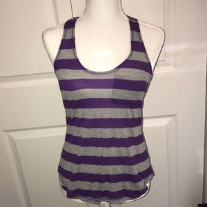 Grey & Purple Relaxed Tank